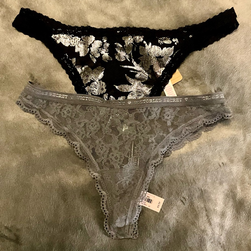 Two Pairs of Victoria's Secret Thong Underwear Size XS